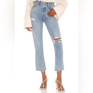 KAROLINA HIGH RISE STRAIGHT CROP IN LARCHMONT WITH RIPS
GRLFRND - New with Tags